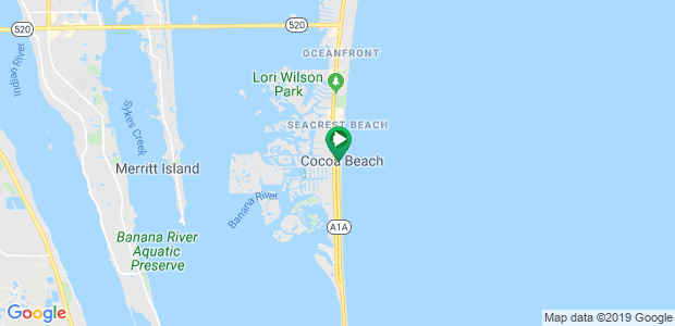 Cocoa Beach,Florida Map