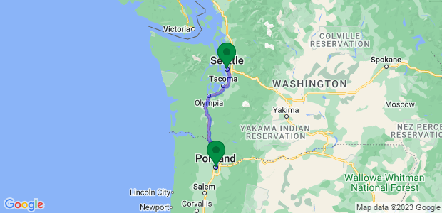 Seattle to Portland Movers Map